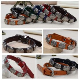 WRANGLER Vintage Look Genuine Leather Bracelet (Color: Black)